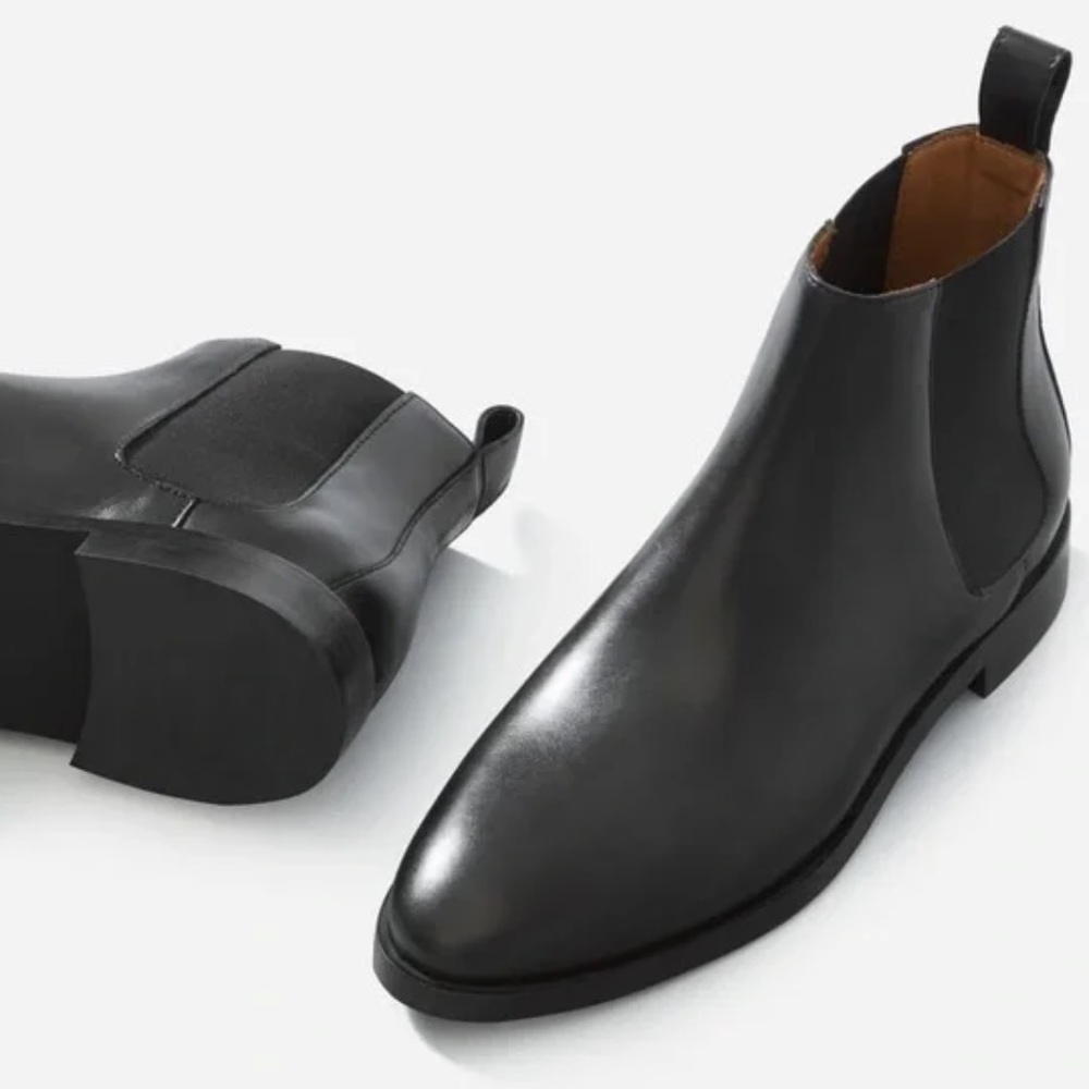Everlane The New Modern Chelsea Boot Black Leather Pull On Bootie Size 9 - Picture 2 of 15